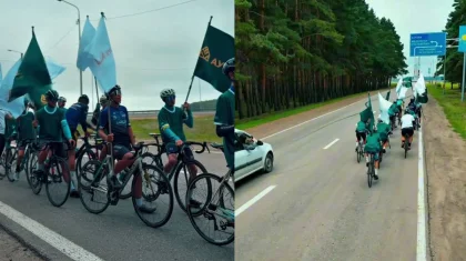 Солтүстік Қазақстанда «Ауыл» партиясының бастамасымен велошеру өтті