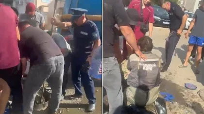 ШҚО-да полицей кәріз құдығына түсіп, есінен айырылып қалған екі жұмысшыны құтқарып қалды (ВИДЕО)