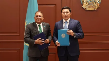 Ербол Мырзабосынов ЮНИСЕФ өкілімен кездесіп, балалар спортын дамыту меморандумына қол қойды
