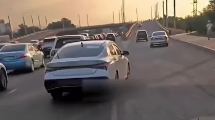 Алматыда жол ережесін әдейі бұзған жүргізуші бір айға қамауға алынды (ВИДЕО)