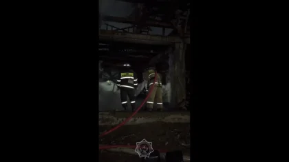 Жезқазғанда өнеркәсіптік кәсіпорын аумағында өрт шықты (ВИДЕО)