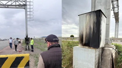 Қазақстан тасжолдарында ауыр жүк көліктердің салмағын өлшейтін жүйені белгісіз біреулер өртеп кеткен