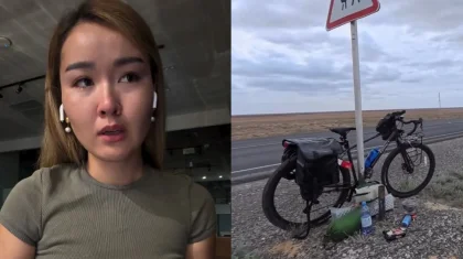 «Сол темір қайсар әрі табанды екеніме сендірді»: Қазақстан даласын 76 күн жүріп өткен Бүрлен Әділеттің велосипедін ұрлап кетті