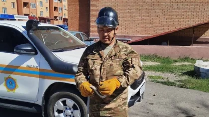 Қарағанды облысында үйлердің бірінің аумағынан жылан шықты (ВИДЕО)