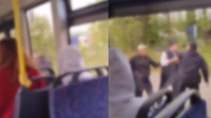 «Күйеуімді автобус есігіне қысып тастады»: Астанада жүргізуші жолаушымен жаға жыртысты (ВИДЕО)