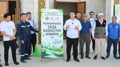 Шымкентте мешіт жамағаты «Таза Қазақстан» акциясына атсалысты