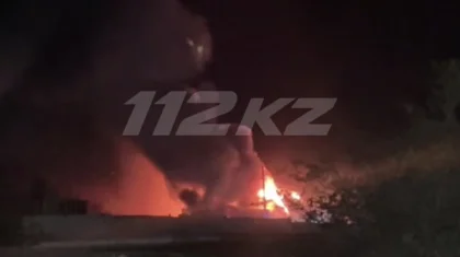 Сәтбаевта оттегі баллондары бар ангар өртенді