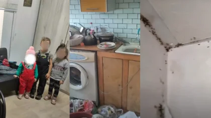 «Ішерге су, жеуге тамақ жоқ отырған»: ШҚО-да полиция тарақандардың арасында өмір сүрген төрт баланы ата-анасынан алып кетті (ВИДЕО)