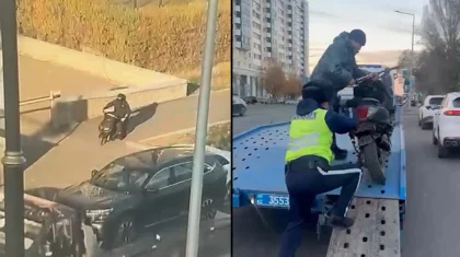 Астанада жасөспірім мопедіне мініп, полициядан қашты: оқиға қалай өрбіді (ВИДЕО)